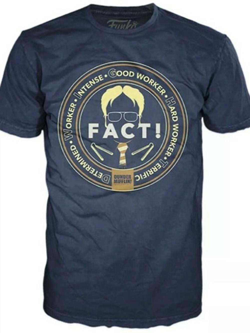 [UNISEX] Funko The Office Dwight Schrute FACT! Graphic T-Shirt Small TV Show Tee